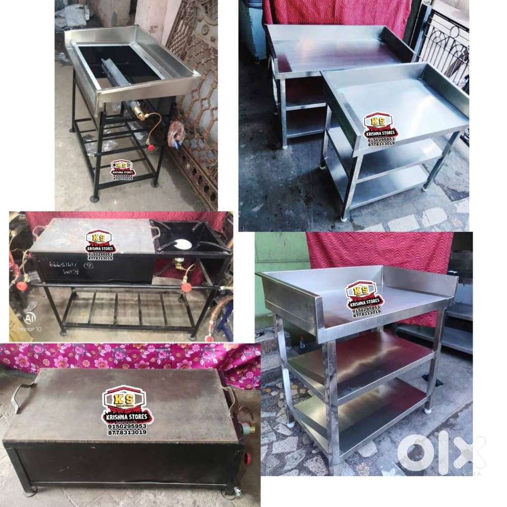 Fastfood stove,woodfired dosa stove,worktable,bain marie,dining table