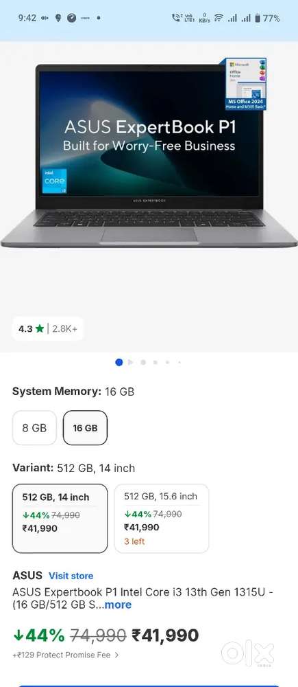Asus expertbook laptop