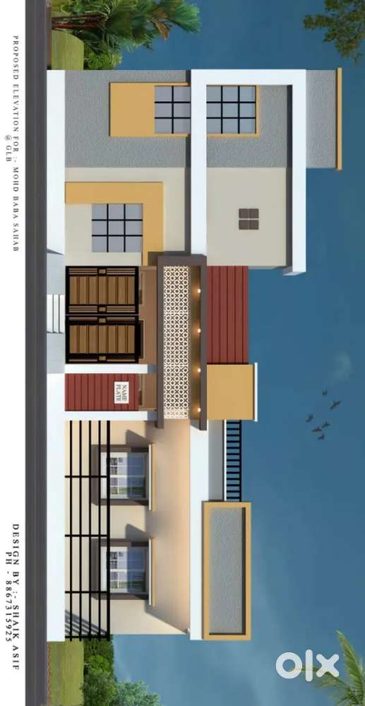 House for rent 2bhk, 2 year old individual house.