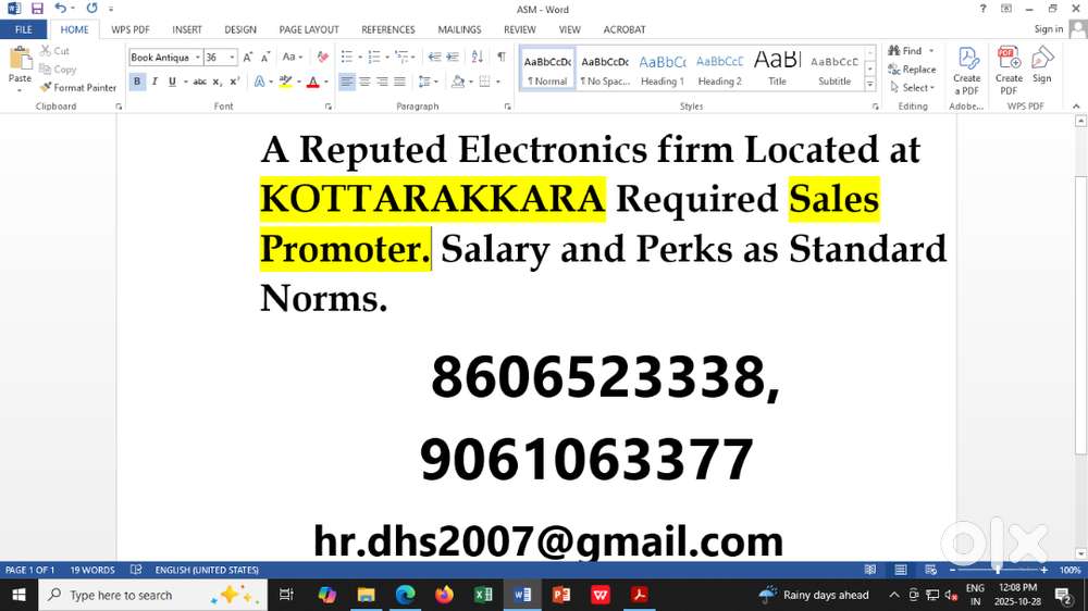 Sales Manager (ASM-Area)