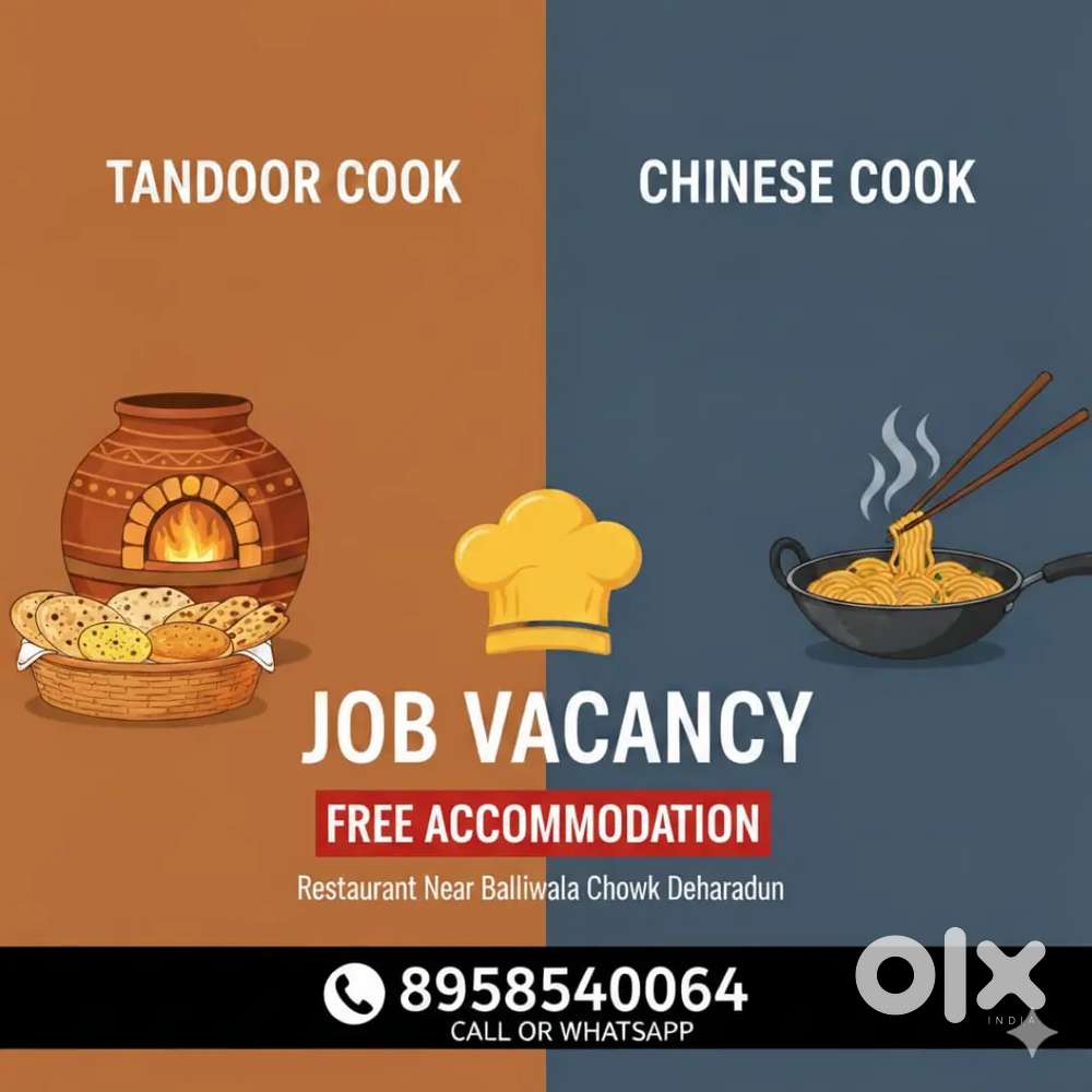 Chinese and tandoor cook and kitchen helper