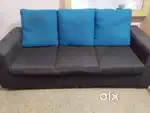 Single 3 seater sofa with heavy cushions