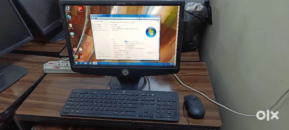 Computer with cpu, screen, keyboard and mouse