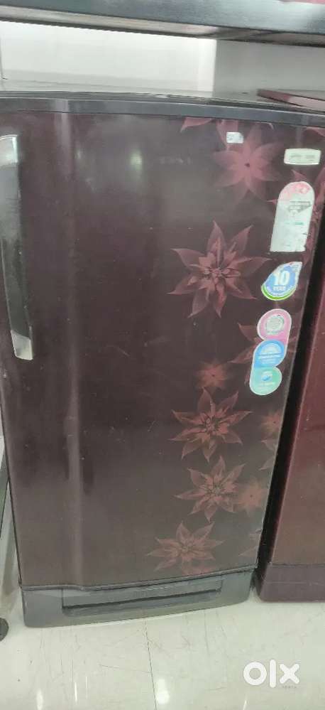Brown flower model plus base godrej 190ltrs single door refrigerator