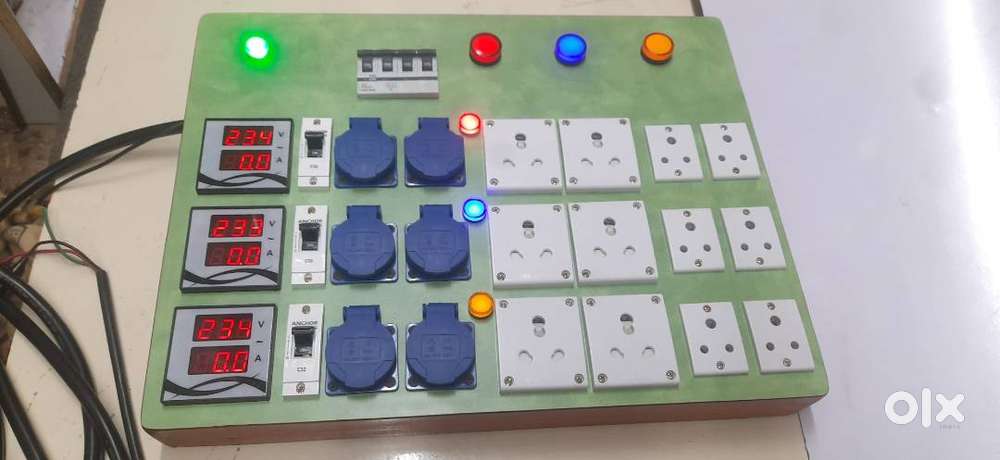 Heavy Wooden Plywood 4mm Wiring Pilot LED Schuko Non Modular MCB/ RCCB