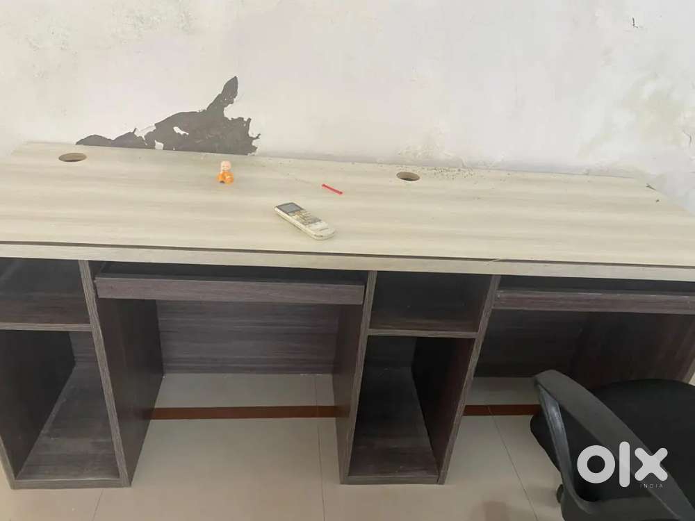 Office table, couch, sofa water chiller, coffee machine