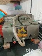 Heavy duty commercial Gas fryer and hot plate
