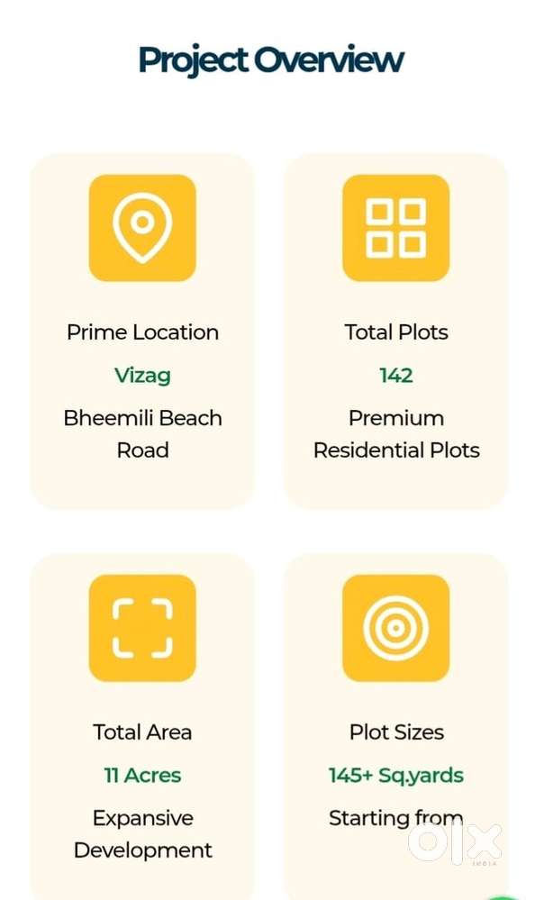 Bheemili beach view plots sale