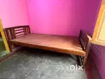 Single wooden bed