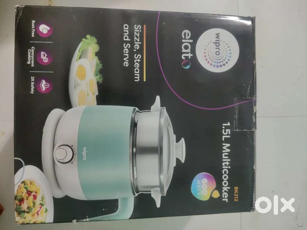wipro Stainless Steel Elato Bk212 Multi Cooker Kettle 1.5 L Cool Touch