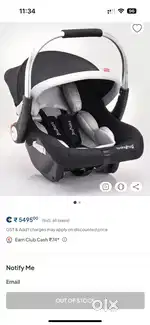 Car seat cum carry cot for sale