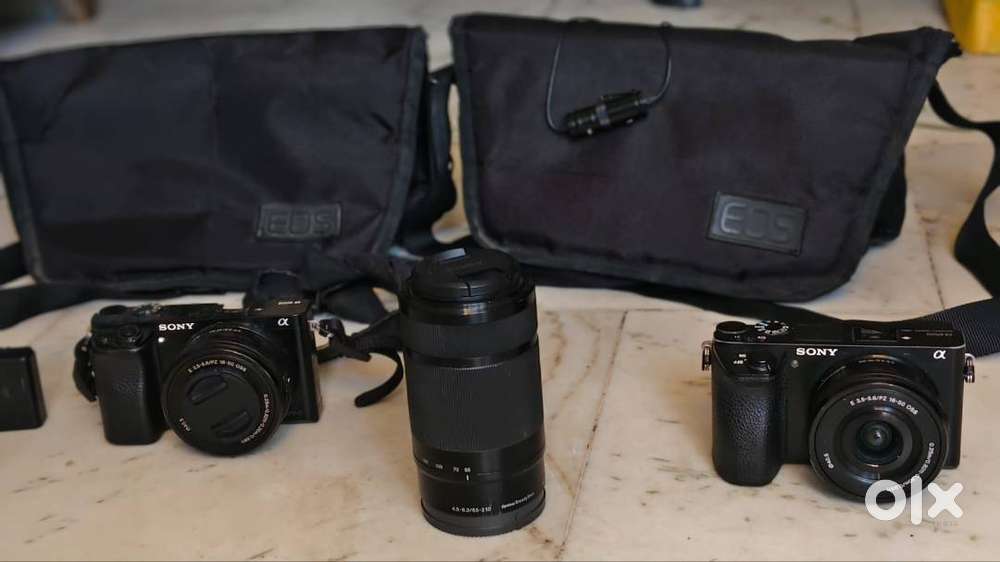 Two Sony Cameras a6000 and a6500