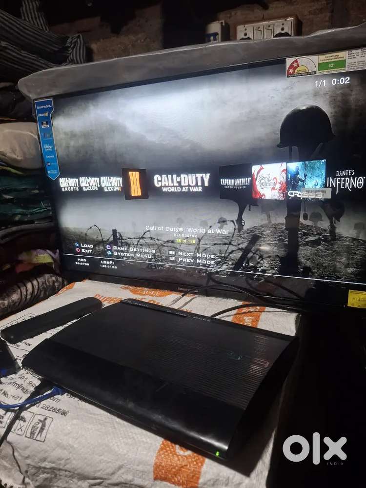 Ps3 super slim with bill and box and 1 yer worenti