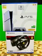 PlayStation console five with games