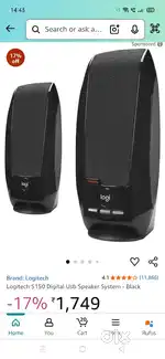 Logitech packed unused USB Speakers