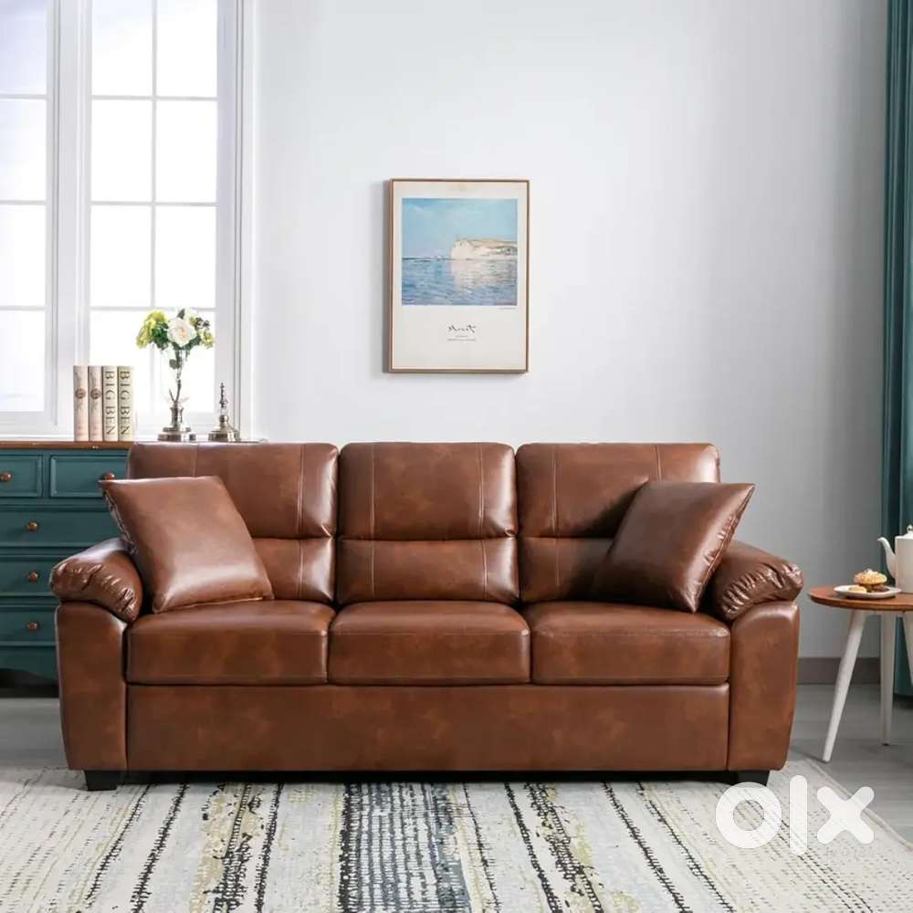 Caradel 3 Seater Sofa for Living Room Tan Modern Premium