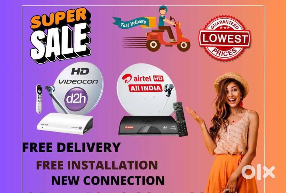 All DTH Available Best Rate Sky DishTV Airtel Videocon D2H Tatá Play