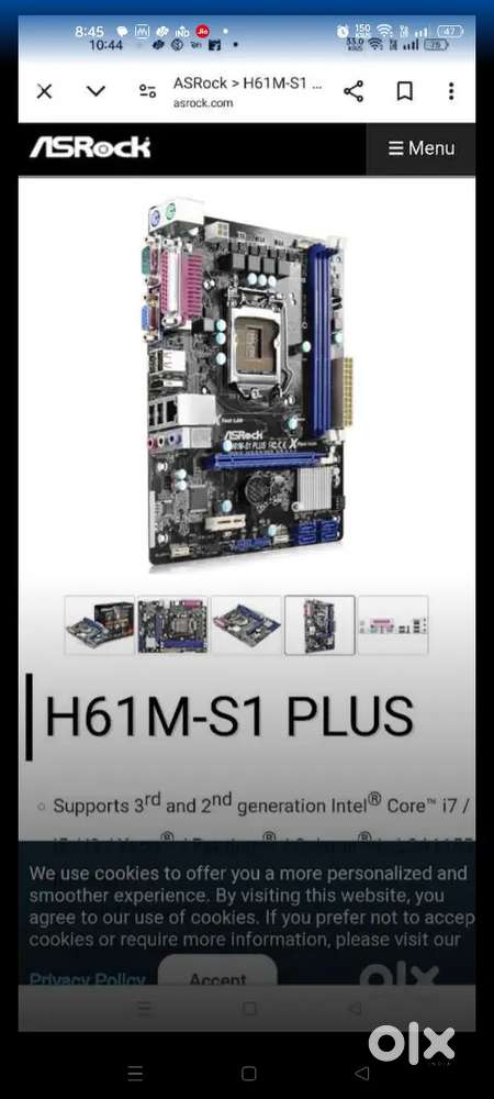 I3 3rd Gen motherboard and proceser with asrock 4gh ram