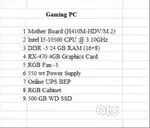 Gaming Computer and 27in Curved Monitor