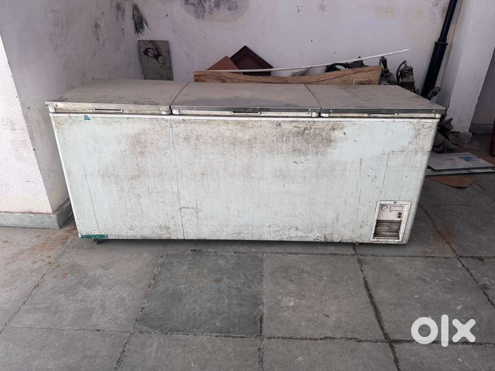 Deep freezer big with steel plate on top