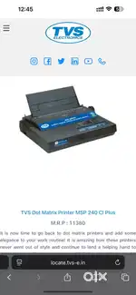 Tvs dot matrix printer