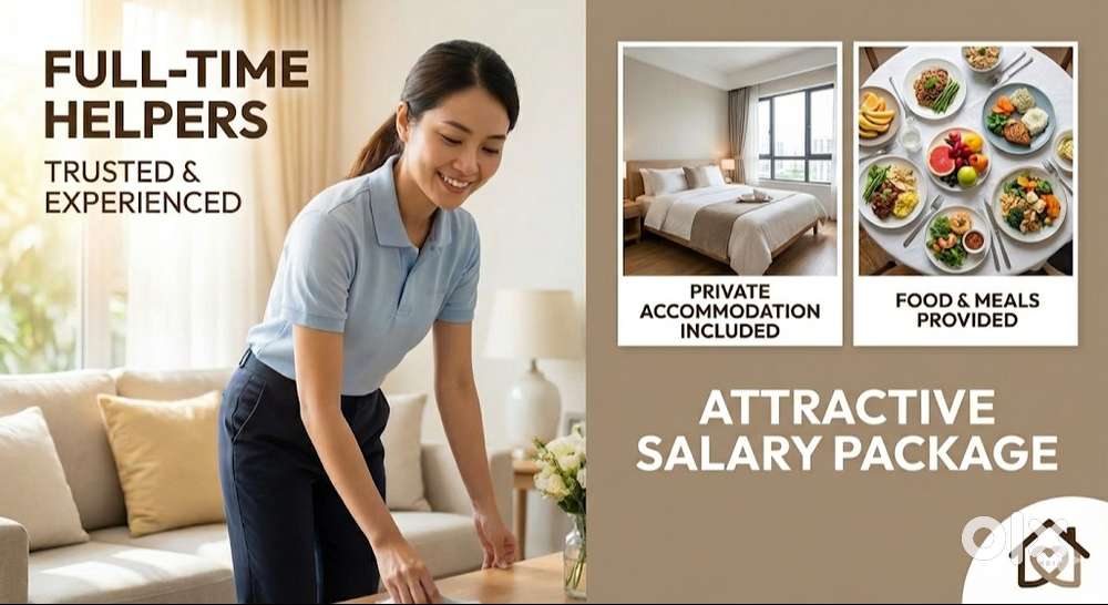 Helper/Maid Jobs(Full time India/Singapore)