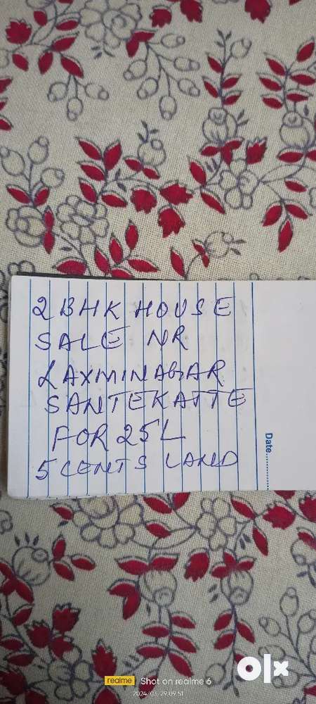 2 BHK Independent House sale laxminagar santekatte for 22 lakhs