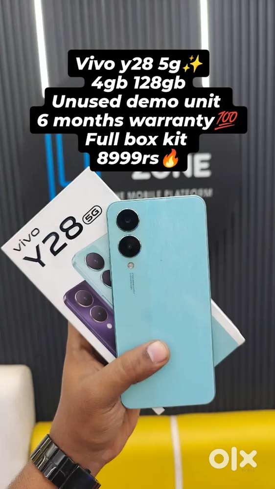 Vivo y28 5g 4gb 128gb unused condition 6 months warranty lowest price