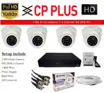 CP PLUS HD Camera Combo Set with 4Ch DVR, 2 Dome 2 Bullet Cameras