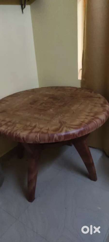 Fridge with single door and dining table plastic