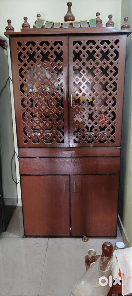 Pooja unit with Aluminum Sheet Mandir