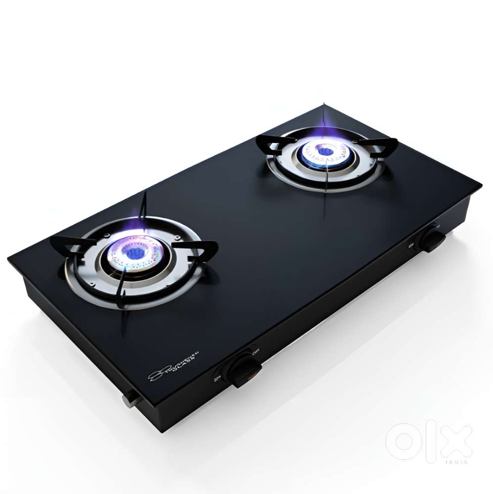 2 Burner Glass Gas Stove on Rent – Stylish Look