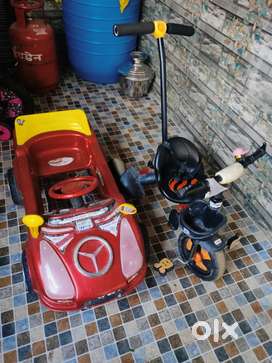 Kids pedal car and try cycle