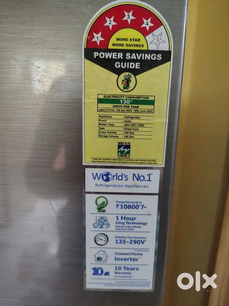 Single Door haier 4 star model 2022