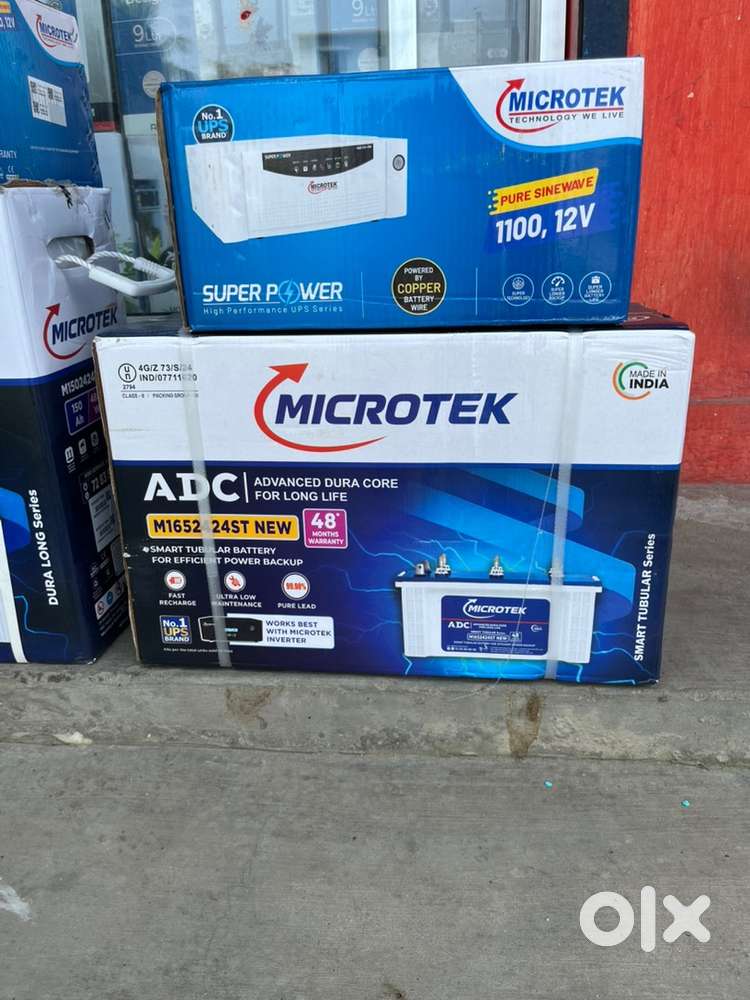 Microtek 100 Ah and 1100 VA inverter battery offer price