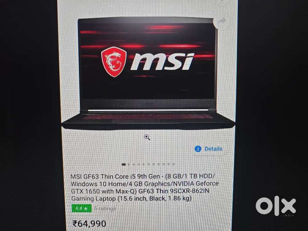 MSI GF63 Thin gaming laptop