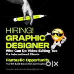 Graphic Desgner Cum Video Editor Job Opportunity
