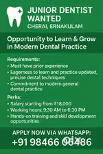 Junior dentist  vacancy for dental clinic
