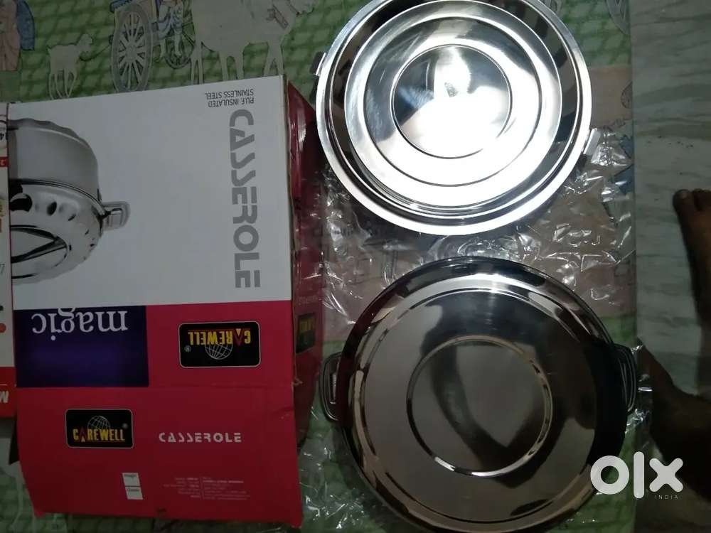 New brand sealed package steel casserole