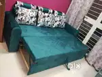 New Velvet Design Sofa Cum Bed