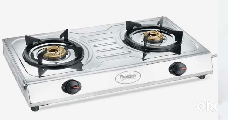 Prestige 2 Burner gas stove, steel top.