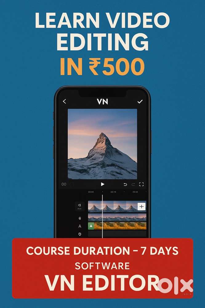 Learn video editing 500 ruppes only