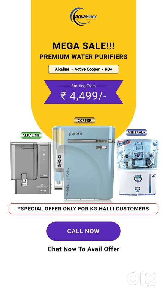 RO Water Purifier Machine /Filter for ₹4499/- with installation