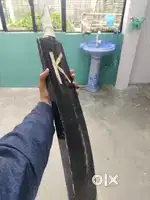 Black leather bat