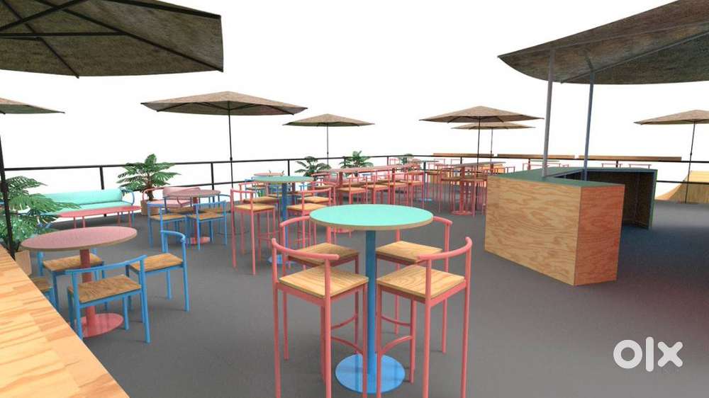Brand New colourfull Cafe Chairs tables for sale at whole sale rates