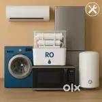 AC, Fridge, Washing Machine, Microwave, RO, Water heater