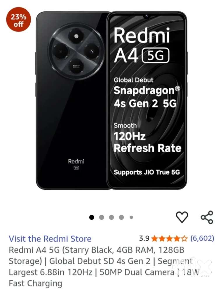 REDMI A4 5G  Under 1 Year Warranty