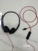 Plantronics C3220 Stereo USB Wired Over Ear Headphones With Mic Black