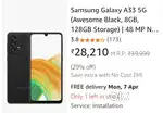 Galaxy A33 5G, Ram 6GB Rom 128  only mobile prize - 14000