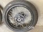 Bullet classic 350 cc wheels 2 no. Front and bike wheel